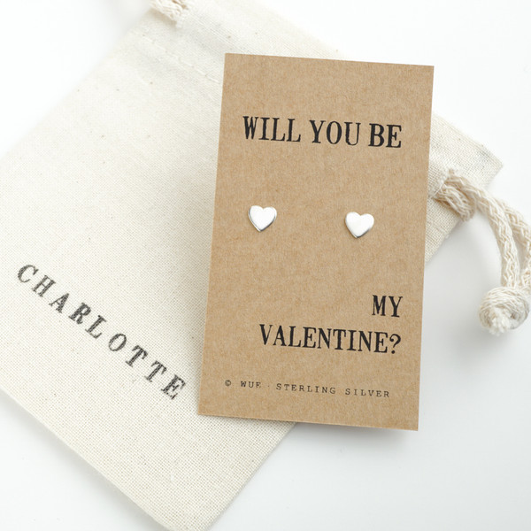 Sterling Silver Be My Valentine Earrings