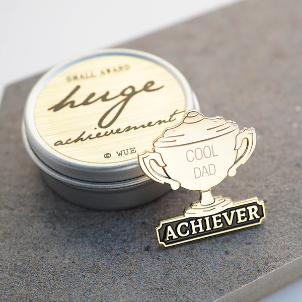 Cool Dad Personalised Achievement Pin Badge