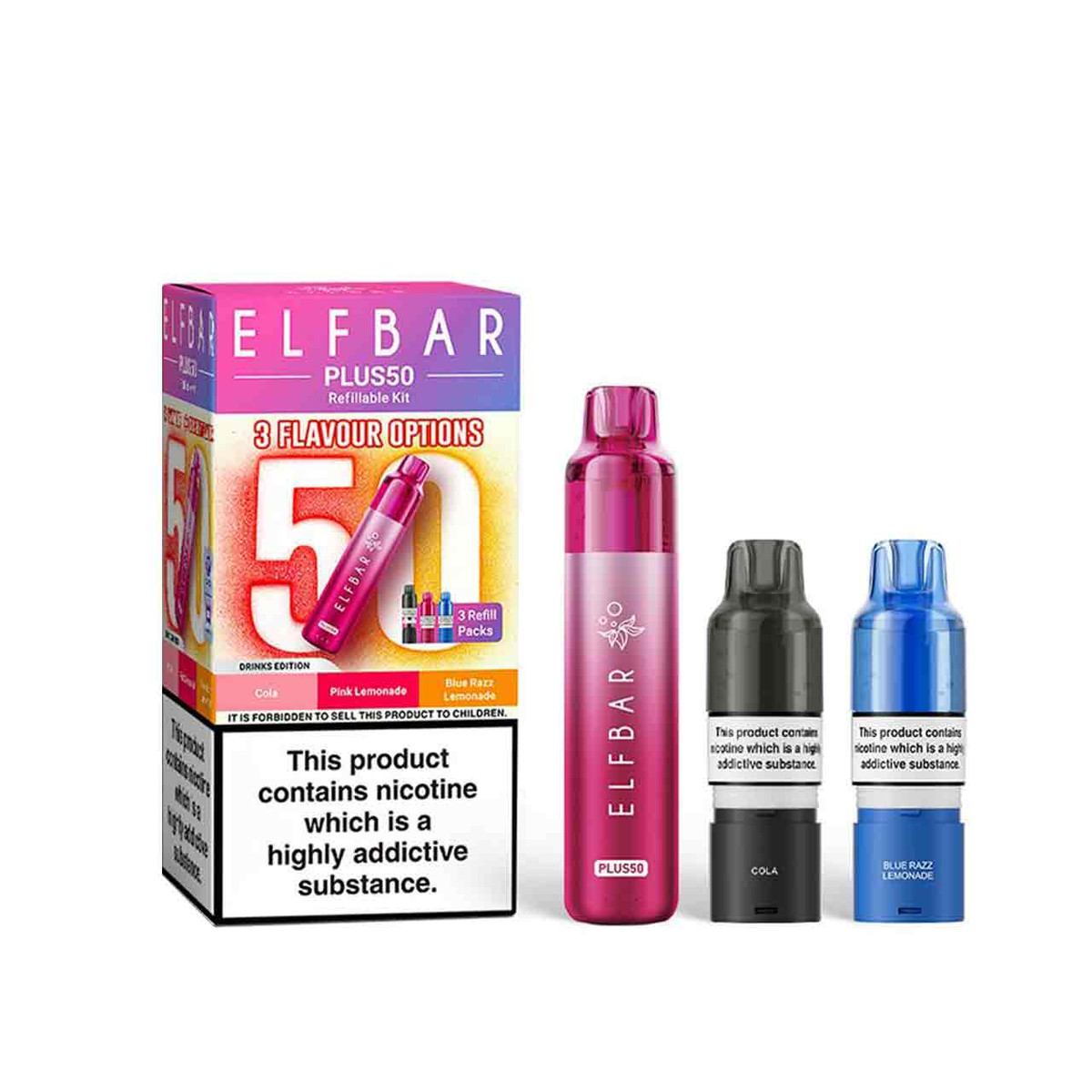 white elf bar flavour Elf Bar 600 Disposable Vape Bar - Cotton Candy Ice