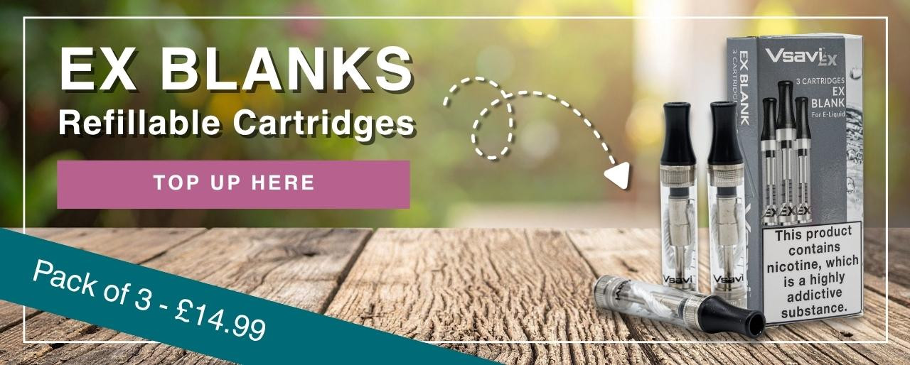 Ex Blanks Refillable Cartridges Top Up Here