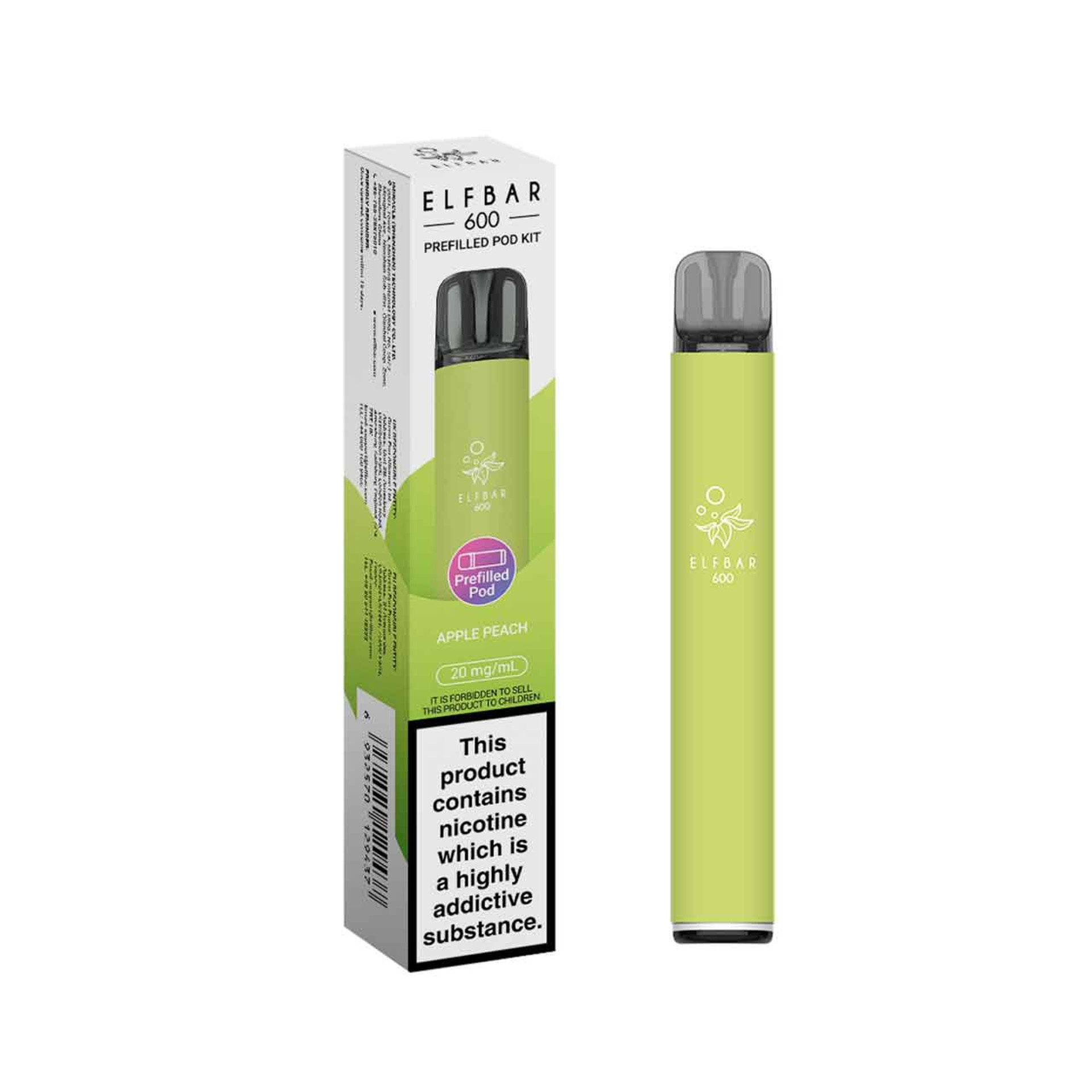 Elf Bar 600 Prefilled Pod Kit Apple Peach