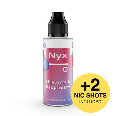 NYX Blueberry & Raspberry Shortfill E-Liquid 100ml with 2 Nic Shots Included