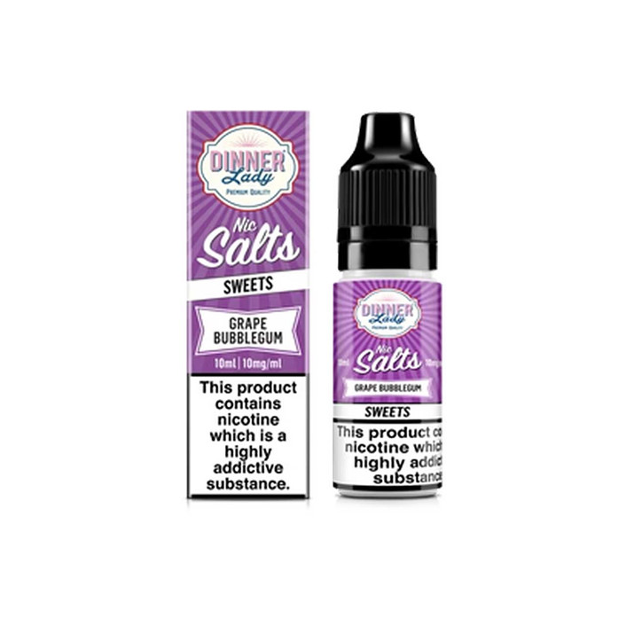 Dinner Lady Grape Bubblegum Nic Salt E-Liquid 10mg
