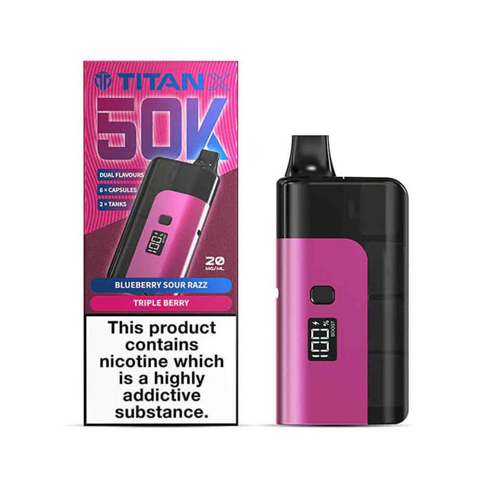 Titan X 50K Big Puff Vape Device Berry Collection