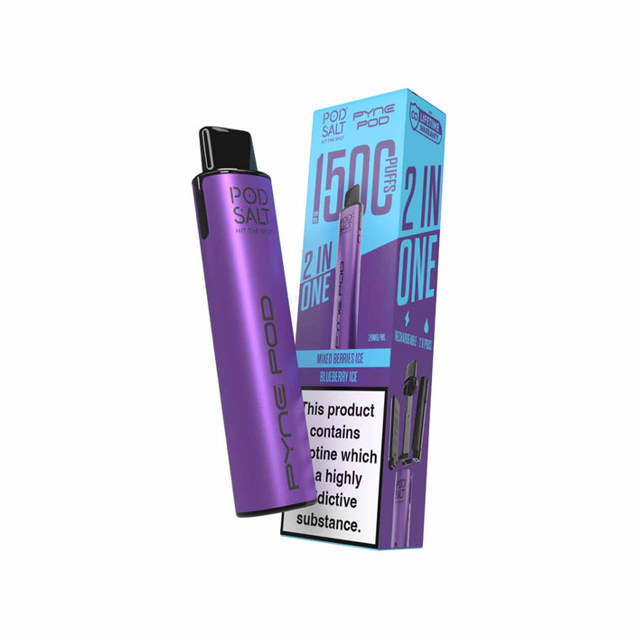 Pod Salt Pyne Pod 2 in One Berry Edition on white background