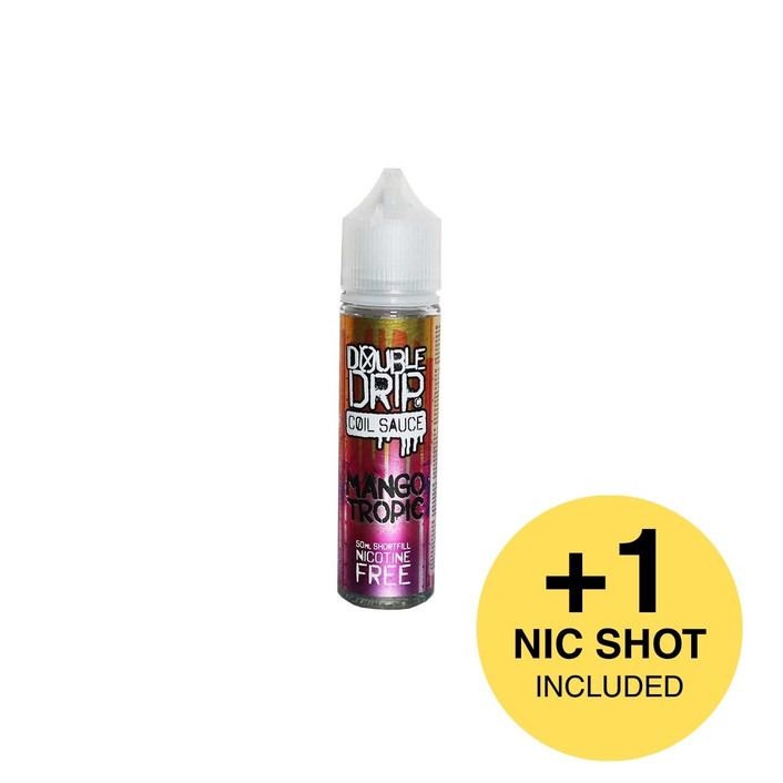 Double Drip Mango Tropic Shortfill E-Liquid with 1 Nic Shot