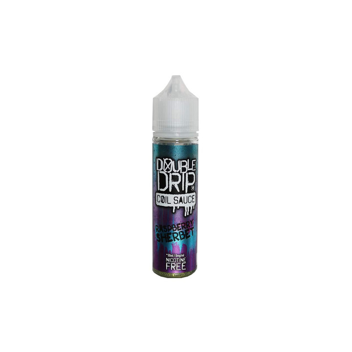 Double Drip Raspberry Sherbet Shortfill E-Liquid With a White Background
