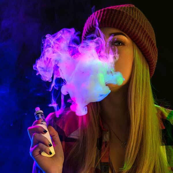 100 percent VG vape juice producing large vapour clouds