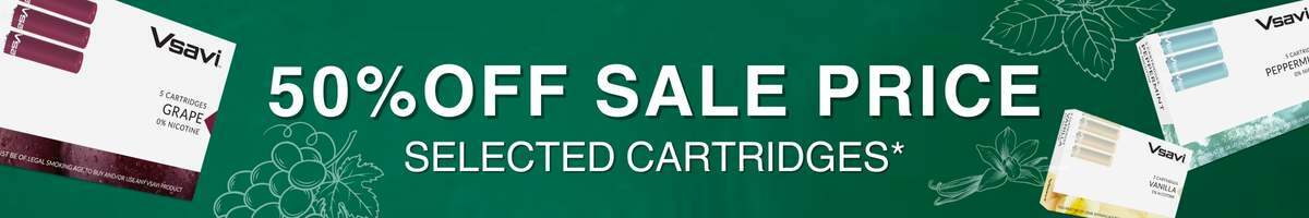 50% off sale price selected cartridges