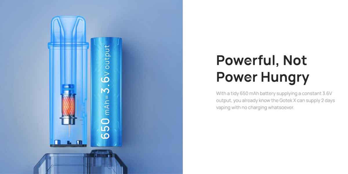 Aspire Gotek X Battery Life