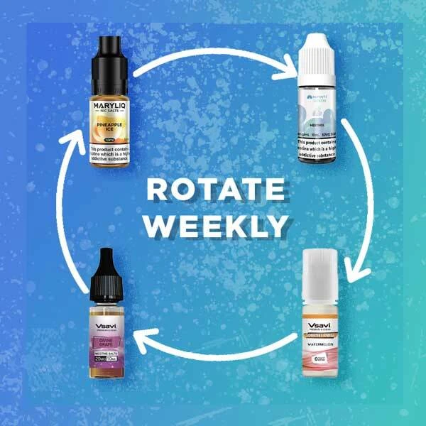 Rotate E liquids to prevent vapers tongue