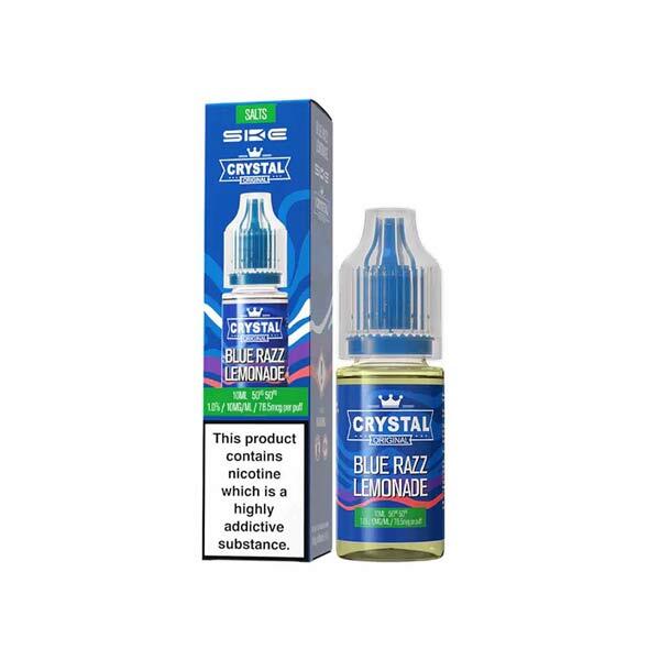 SKE Crystal original nic salt Blue Razz Lemonade 10ml bottle and box packaging
t