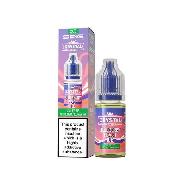 SKE Crystal original nic salt Blueberry Peach Ice 10ml bottle and box packaging