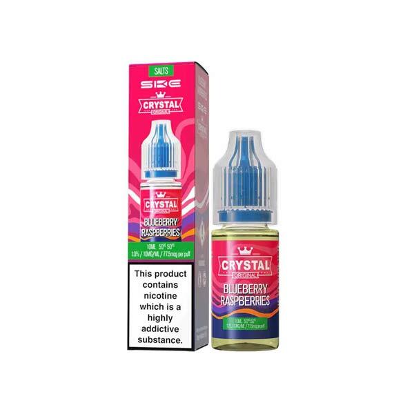 SKE Crystal original nic salt Blueberry Raspberries 10ml bottle and box packaging