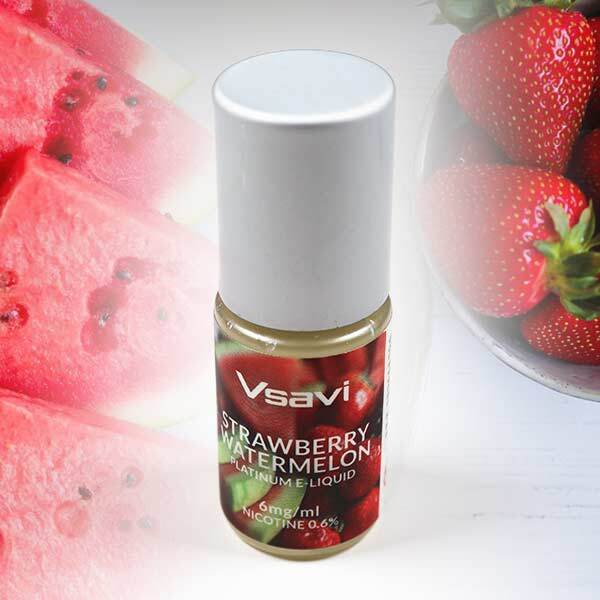 Vsavi strawberry watermelon vape juice bottle