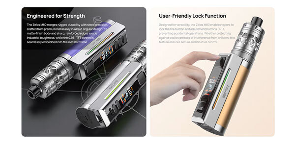 Aspire Zelos M80 three kits and key features explained