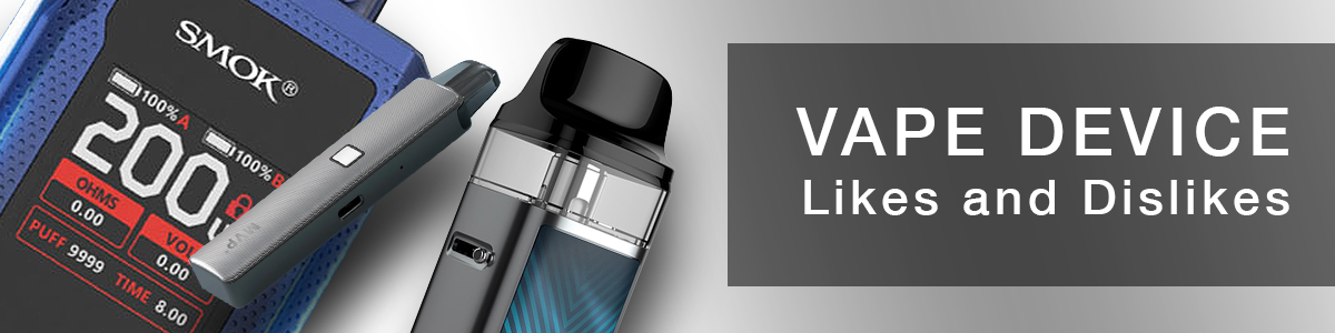Mixture of Vape Devices Highlighting Features and Settings