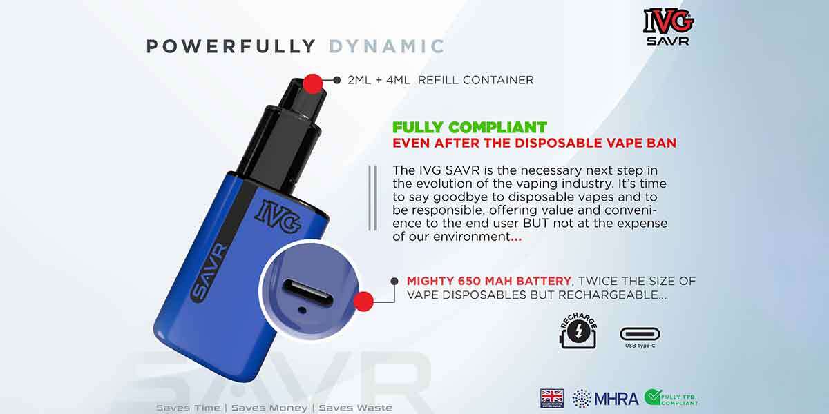 IVG SAVR Vape Kit and Key Features Highlighted