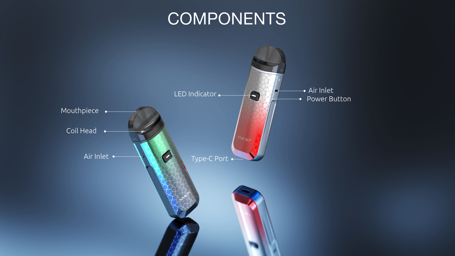 Smok Nord Pro Vape kit components