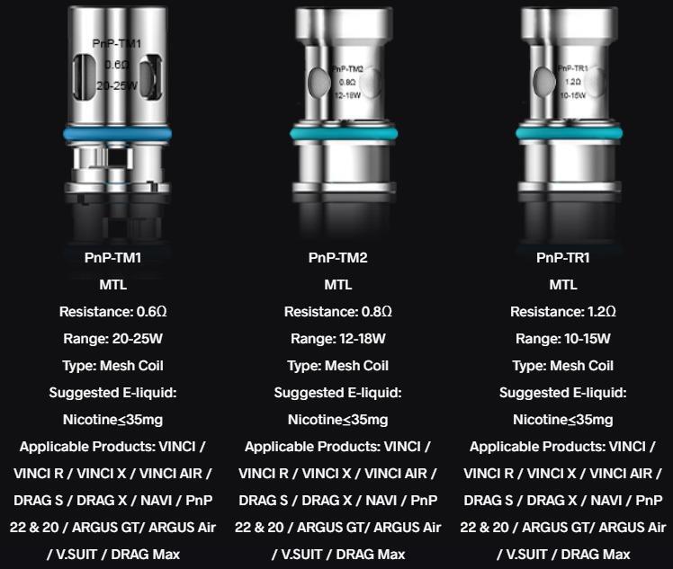 voopoo pnp series tm coils voopoo pnp series tm coils
