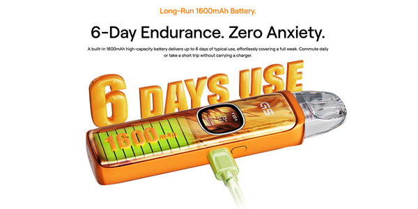 uwell-caliburn-g5-battery-content.jpg Uwell Caliburn G5 Banner showing battery endurance