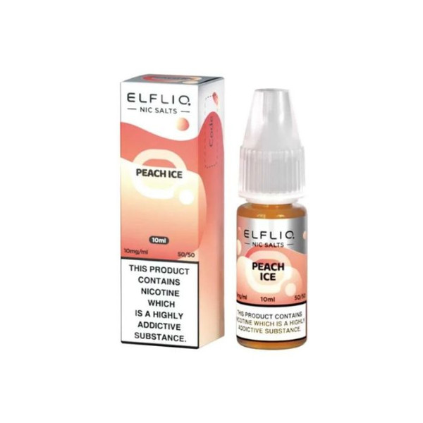 Elfliq Peach Ice 10ml Nic Salt by Elf Bar Elfliq Peach Ice 10ml Nic Salt by Elf Bar