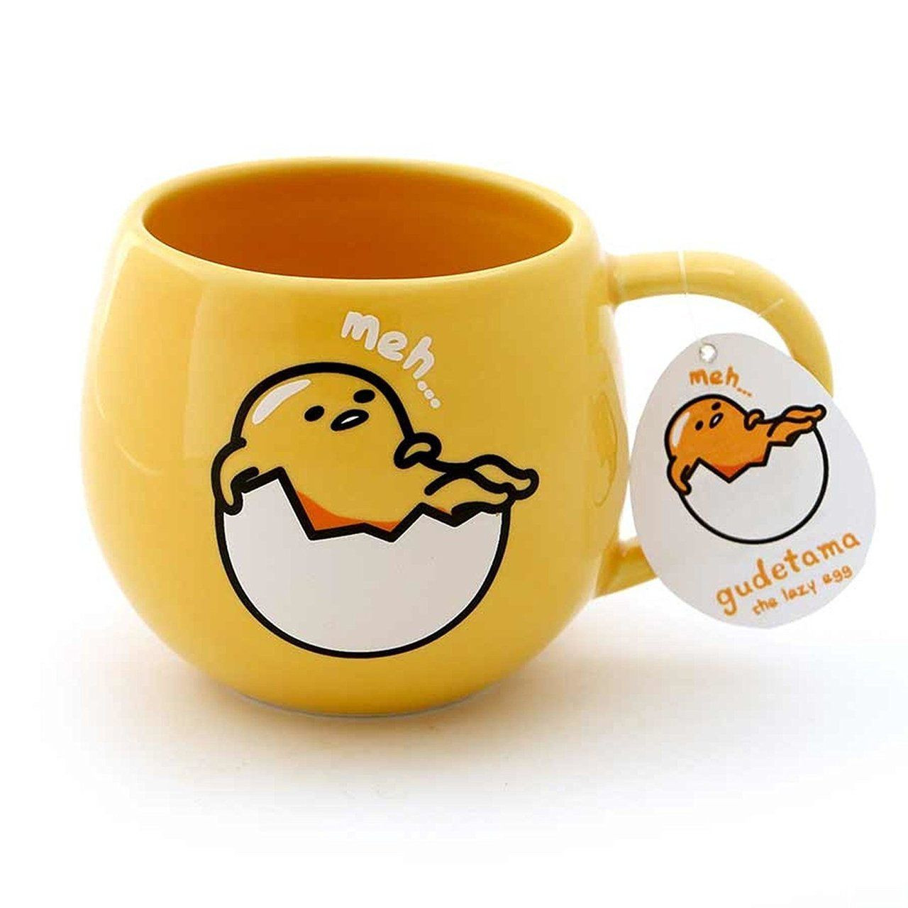 Our Name Is Mud Gudetama Lazy Egg Coffee Mug 16 Ounces Yellow Bluebasilgifts Com