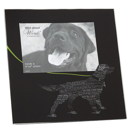 Wild About Words Labrador Retriever Dog Photo Frame, 8.5 inches, Black