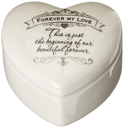 Insignia Forever My Love Heart Shape Engagement Wedding Ring Keepsake Box