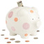 Beginnings by Enesco Big Polka Dot Piggy Bank, Pink, 7 inches
