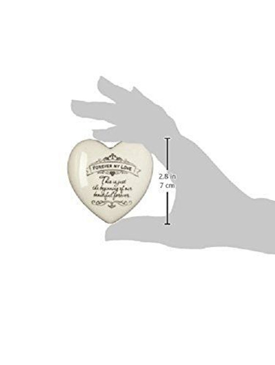 Insignia Forever My Love Heart Shape Engagement Wedding Ring Keepsake Box