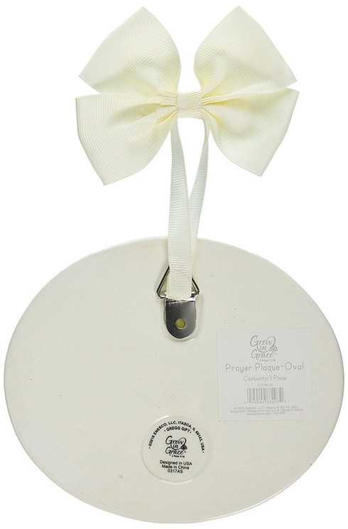 Grow In Grace Baby Blessing Hanging Plaque, Nursery Wall Decor, Ivory