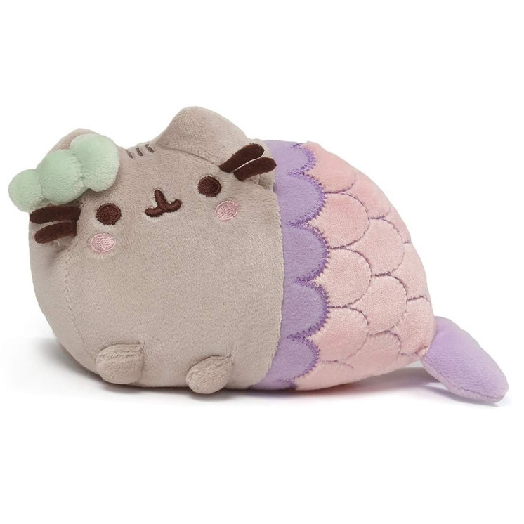 GUND Pusheen Mermaid Spiral Shell Cat Plush Stuffed Animal, Multicolor, 7"