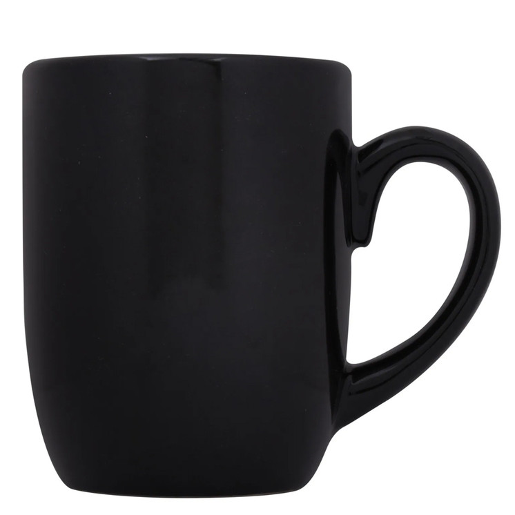 Plain Black Mug, 12 ounce
