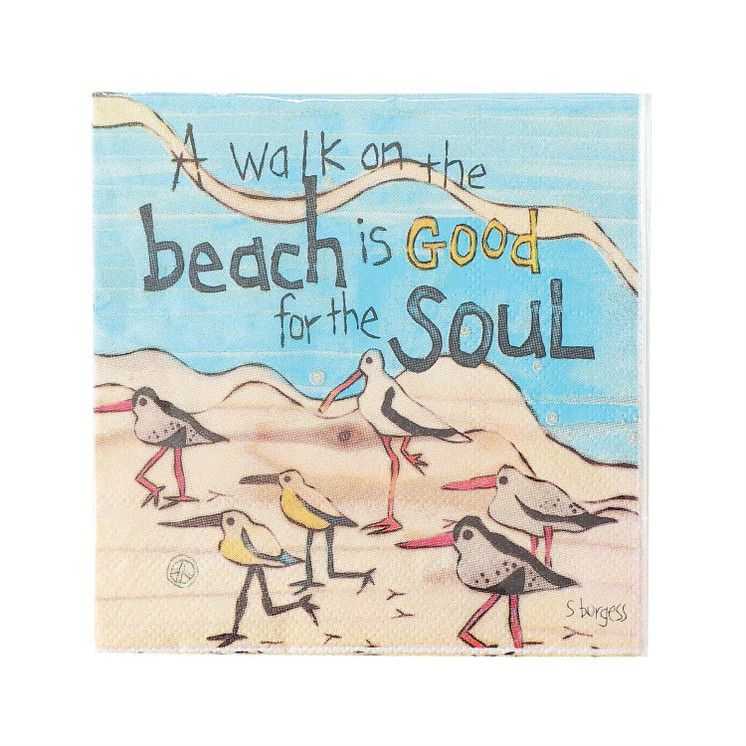 Walk on the Beach Napkins, Pack of 20