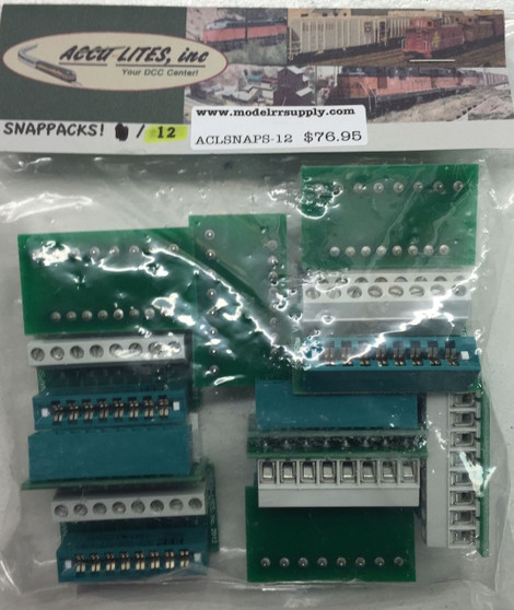 ACCU-LITES 12 Pack SNAPS ! - no-soldering edge connector for Circuitron Tortoise