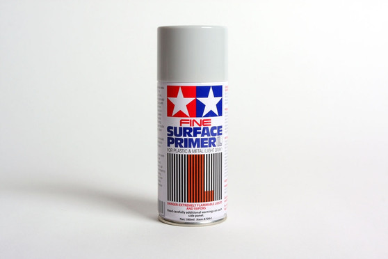 Tamiya 87064 Fine Surface Primer | Light Gray | Spray Can | 180Ml