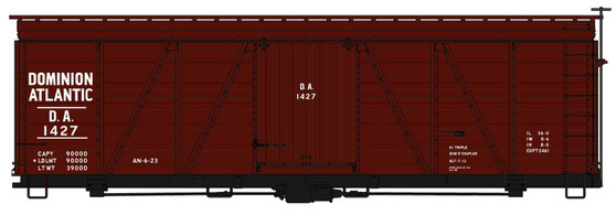 Accurail 1188 HO Dominion Atlantic | 36 Foot Fowler Wood Boxcar