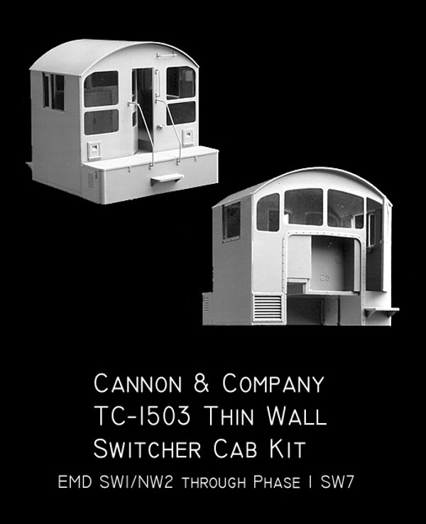 Cannon & Company TC-1503 HO Thinwall Switcher Cab (Early)