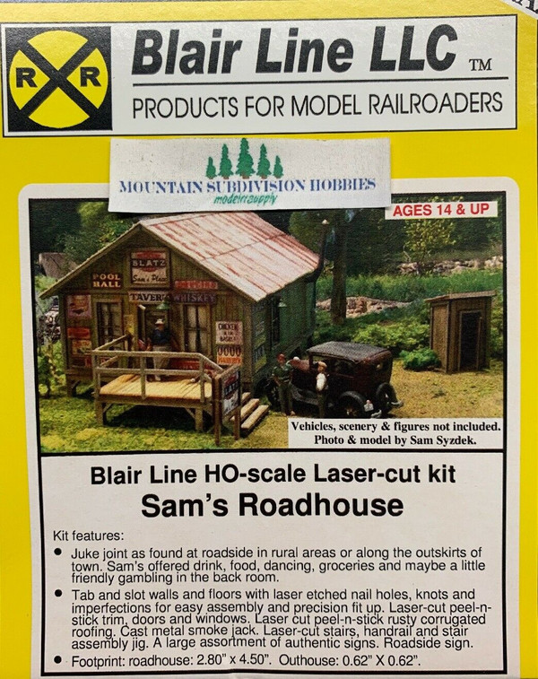 Blair Line 2003 HO Sam's Roadhouse Laser cut kit