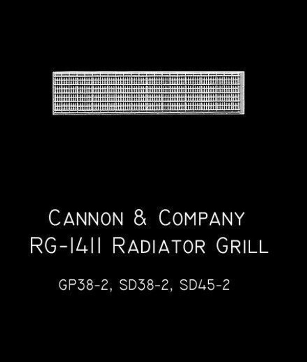 Cannon & Company RG-1411 Radiator Grille for GP38-2 SD38-2 SD45-2