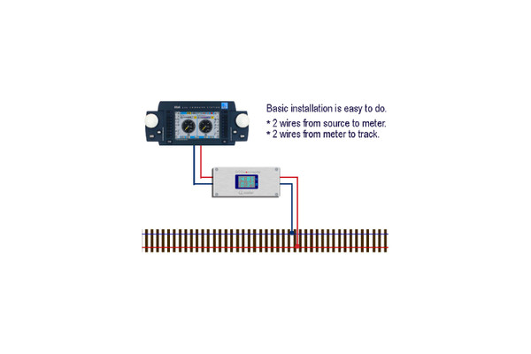 DCC Concepts DCC-AVA.1 Alpha Meter for DC, DCC, and AC layouts (volts and amps)