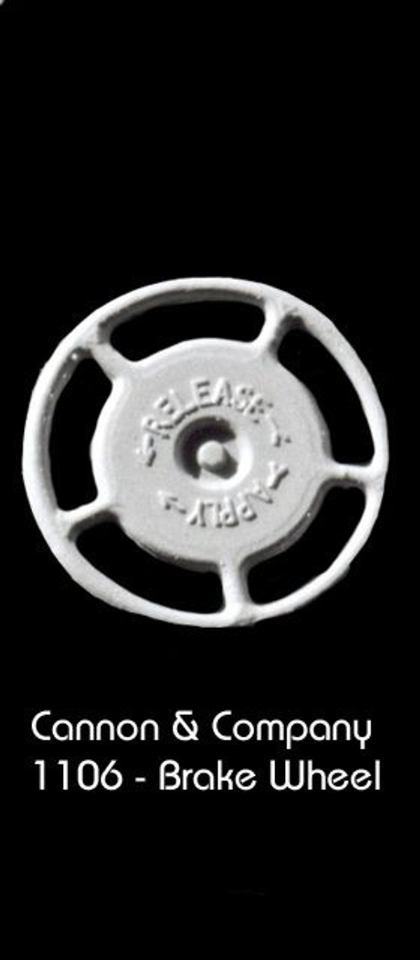Cannon & Company 1108 Cast Brake Wheel - 22 Inch (scale)