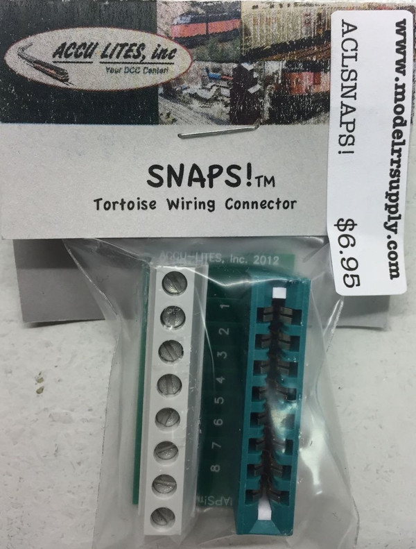 ACCU-LITES SNAPS ! - no-soldering edge connector for Circuitron Tortoise (ONE)