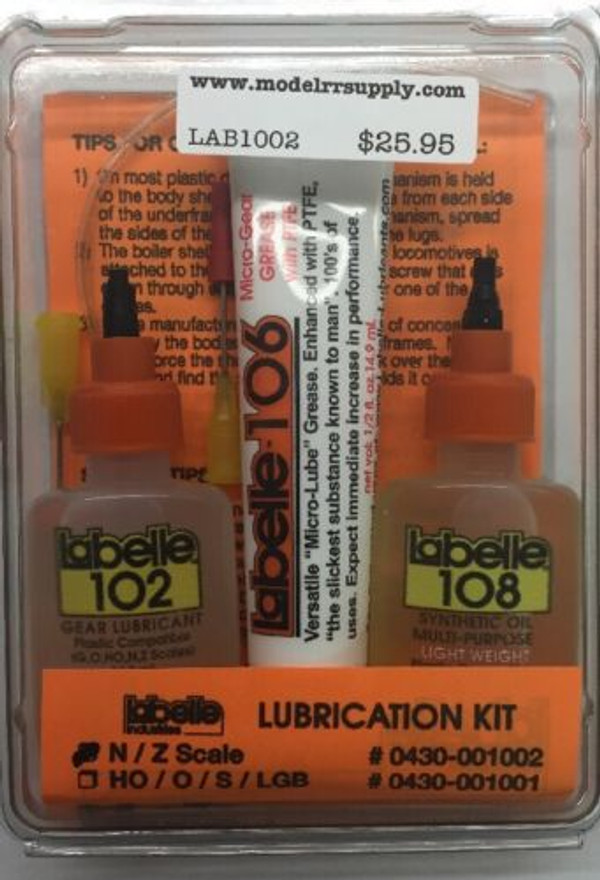 Labelle 1002 Complete Kit: 102 Gear Lube, 106 Grease, 108 Oil