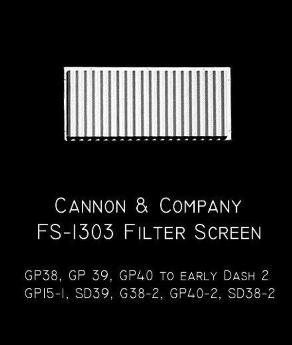 Cannon & Company FS-1303 Filter Screens EMD Early GP 