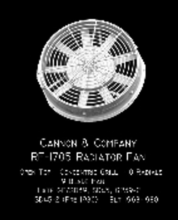 Cannon & Company 1705 Radiator Fan 48 Inch Open Top