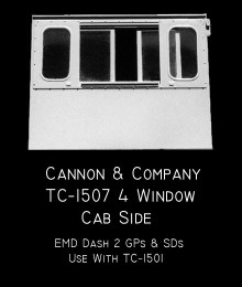 Cannon & Company TC-1507 Spartan Cab Sides - 4 Window Dash 2