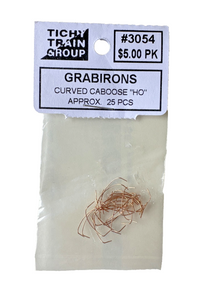 #3054 HO Curved Caboose Grabirons | Phosphor Bronze | 25 pack