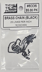 #8336 Brass Chain | Black | 23 links per in | 18" long